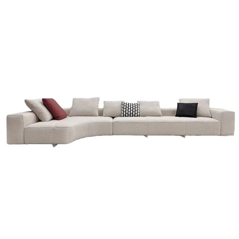 Sofa Italian minimalist first layer cowhide, Nordic living ro om straight row multi-module combinat ion