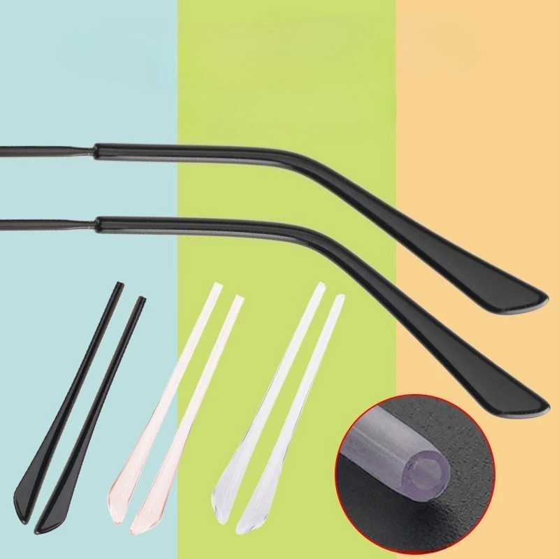 Eyeglasses Silicone Ear Grips, Anti-Slip Temple Tips for Thin Legs, Anti-Drop Safety Holders for Glasses view 3