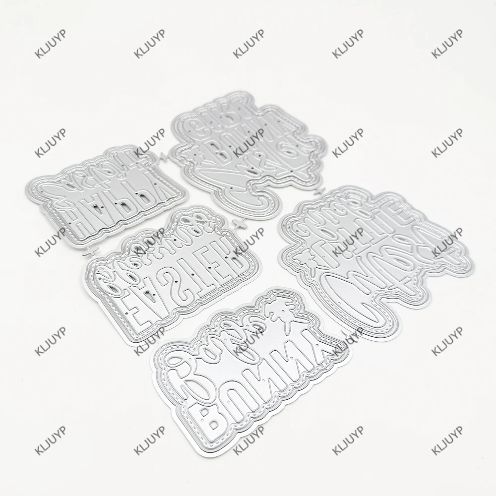 KLJUYP Easter Blessing Words Metal Cutting Dies Stencils for DIY Scrapbooking/album Decorative Embossing DIY Paper Cards