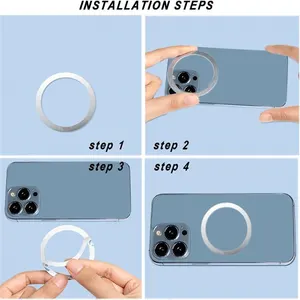 Anel de placa magnética para Magsafe, Etiqueta universal do metal, Folha do carregador sem fio, Suporte do carro do ímã, 10Pcs 9 principais vendas placa universal para split - №9