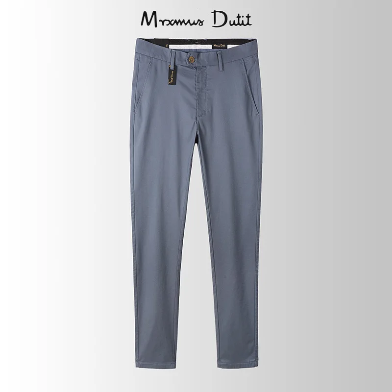 Dave&Di Men's Milan Summer new bamboo fiber long pants slim fit and cool business casual pants