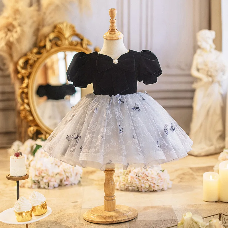 

Детское бальное платье принцессы на день рождения высокого класса, модное праздничное платье для девочек, свадебное платье для фортепиано g336