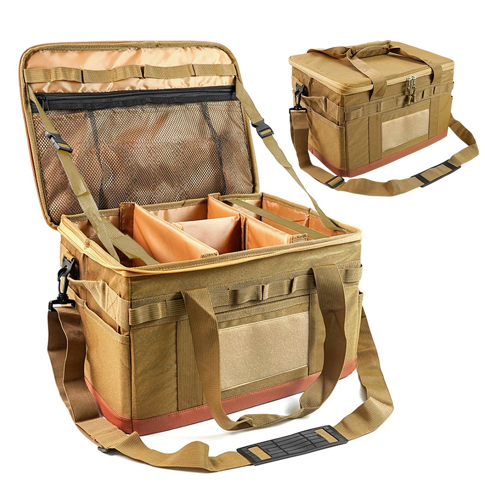 

30L Camping Equipment Storage Bag Insulation Folding Storage Box Large-capacity Divider Camping Picnic Tool For Picnic Camping