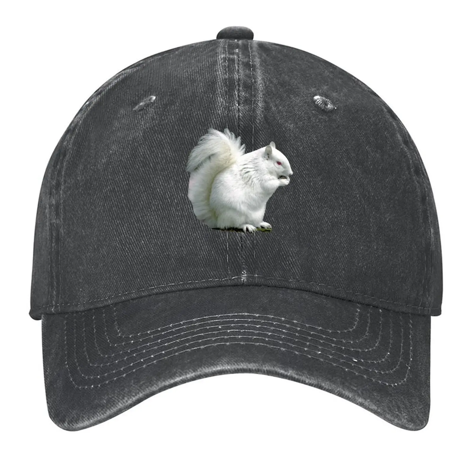 

Albino Grey Squirrel Baseball Cap Vintage Sports Cap Golf Cap Rave Girl Men's