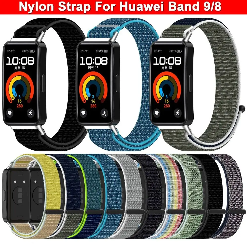 New Nylon Nylon Loop Strap Replacement Wristband Bracelet Adjustable Accessories Watchband for Huawei Band 9/8