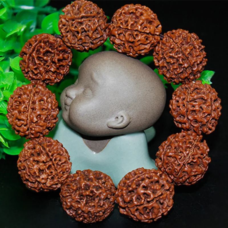 

Indonesian Rudraksha Beads, Small Hole, Perfectly Round, 5 6 7 8 9 Beads, Men's Bracelet Decoration