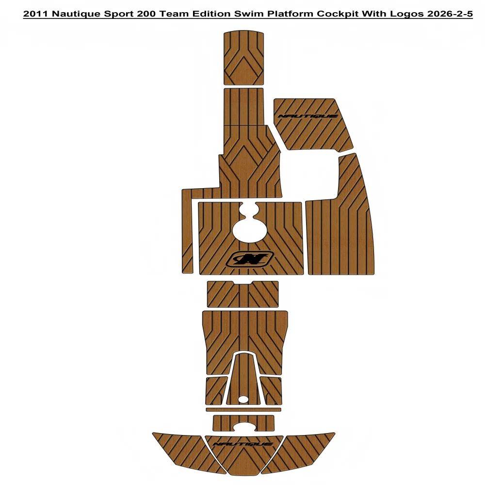 

2011 Nautique Sport 200 Team Edition Swim Platform Cockpit Pad Boat EVA Foam Teak Deck Floor Mat SeaDek Gatorstep Self Adhesive