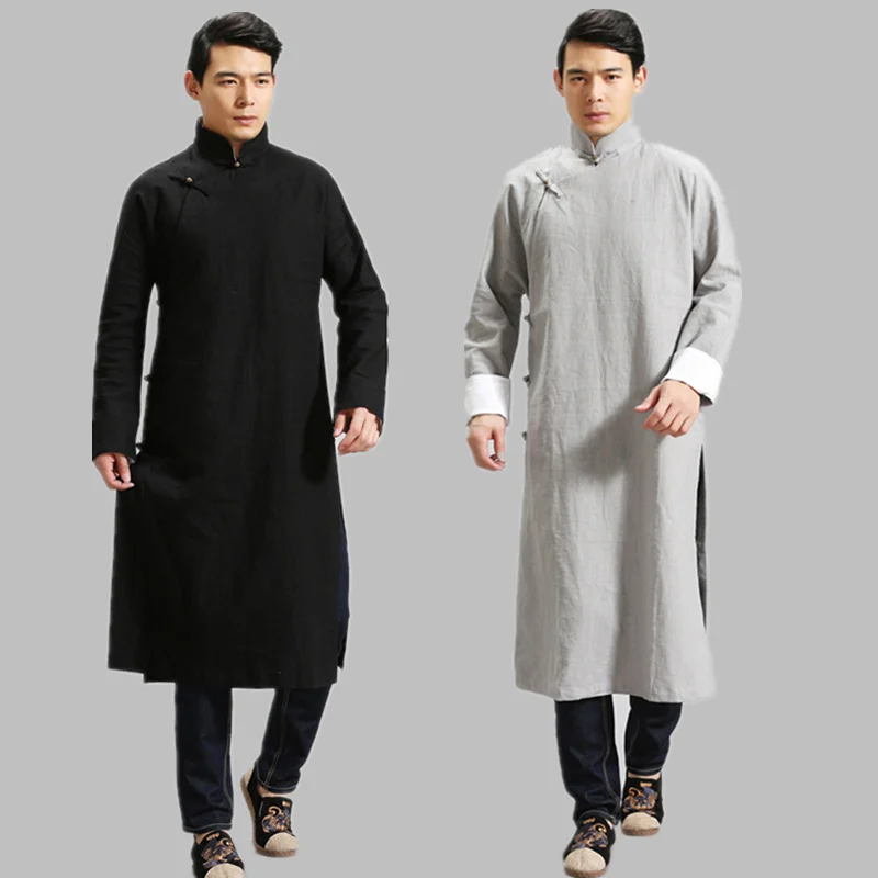 costume-tang-en-coton-et-lin-pour-hommes-robe-longue-traditionnelle-chinoise-costume-de-spectacle-comique-retro-vetements-decontractes