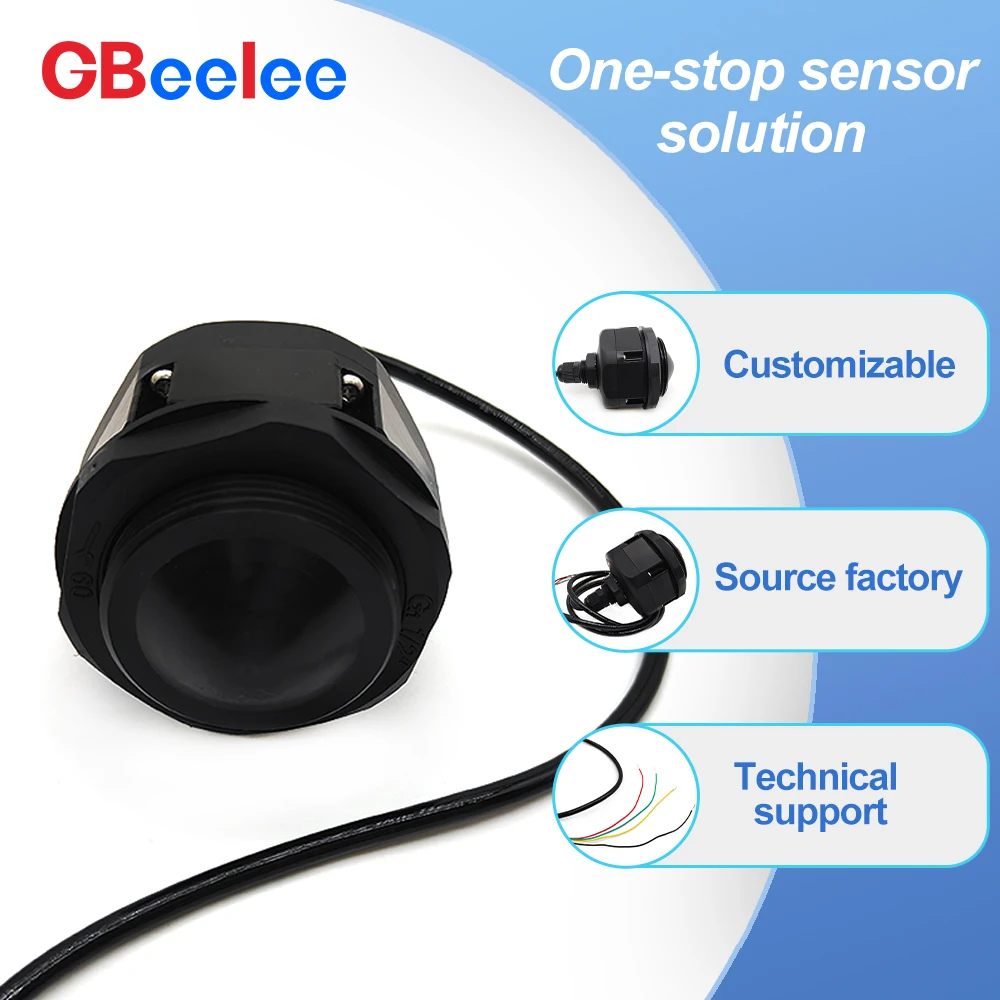 2PCS 80GHz Millimeter Wave Radar Water Level Sensor Hydrological Monitoring Sensor FMCW Mode Non-contact Install Liquid Level Se
