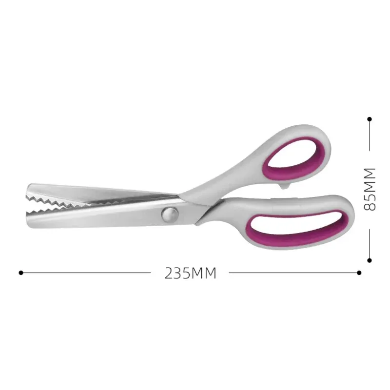 Professional Chisel Pinking Shears Stainless Steel Dressmaking Scissor Serrated Scalloped Sewing Tailor Zigzag Fabric Scissors