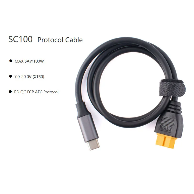 Toolkitrc SC100 Type-C TO XT60 Charging Cable For tToolkitrc M7 M6 M6D M8P M9 m4 pocket Charger