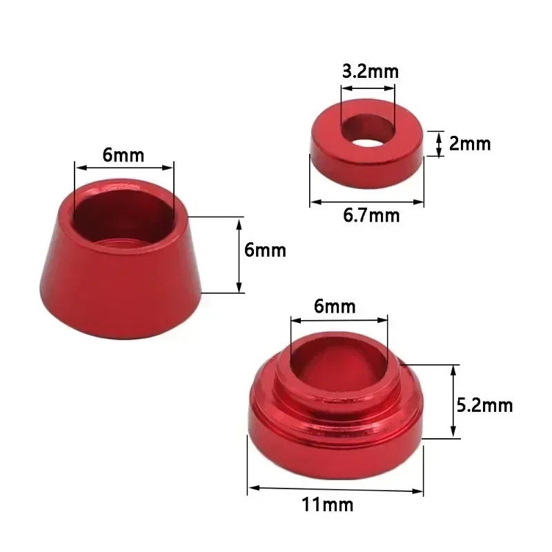 Metal Steering Knuckle Flange Sleeve Bushing Gasket for Tamiya TT02 TT-02 1/10 RC Car Upgrade Parts Accessories