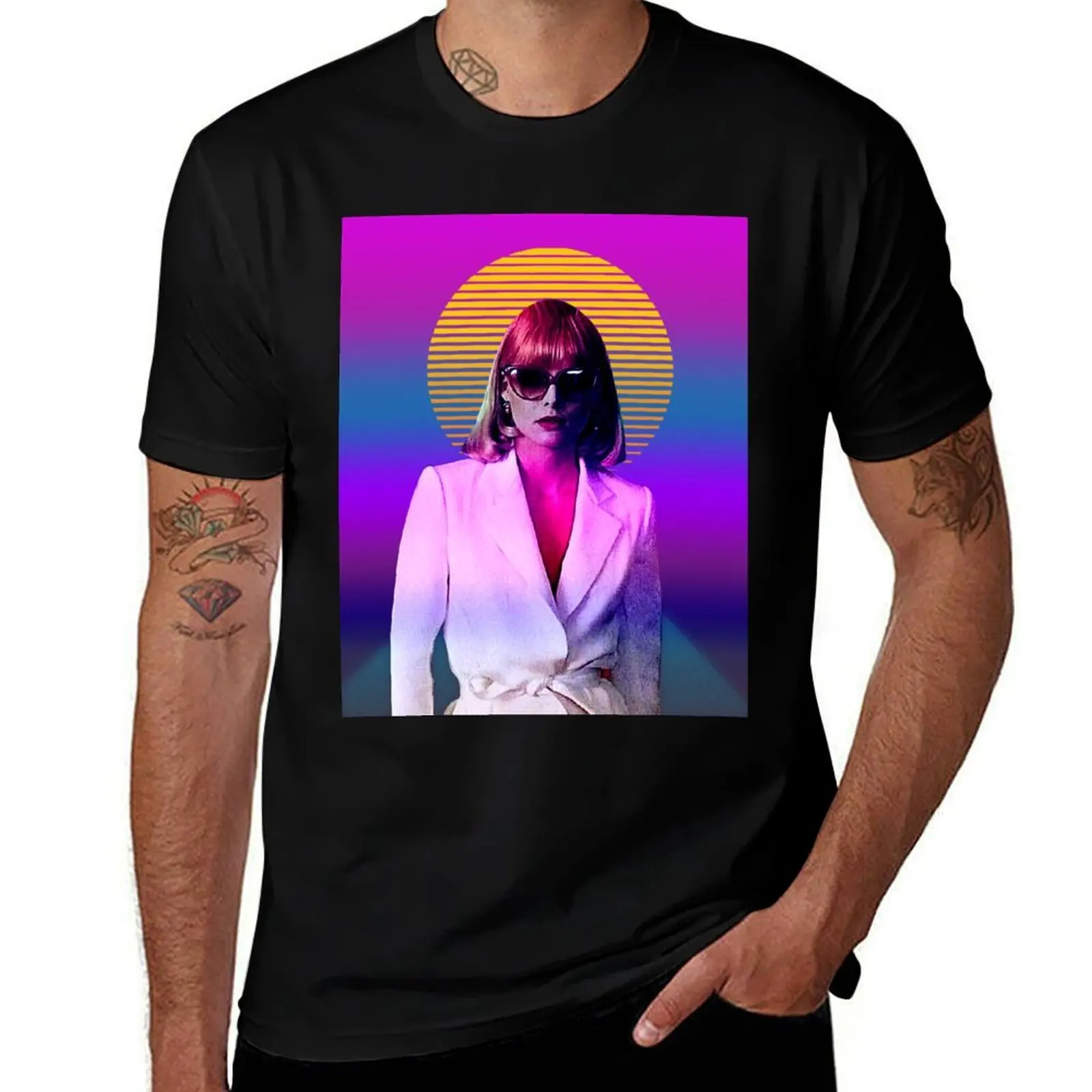 Michelle Pfeiffer Scarface - Vaporwave T-Shirt Utility Casual Work T-Shirt