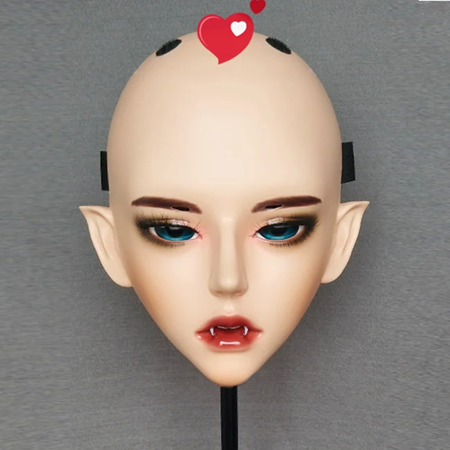 (Evil-03) Gurglelove Resin Half Head Kigurumi BJD Mask Cosplay Japanese Anime Role Lolita Mask Crossdress Doll