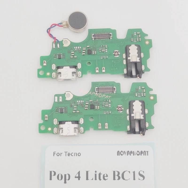 For Tecno Pova Neo Spark 8C Go 2022 2023 USB Dock Charger Port Headphone Jack Microphone MIC Flex Cable Charging Board Vibrator