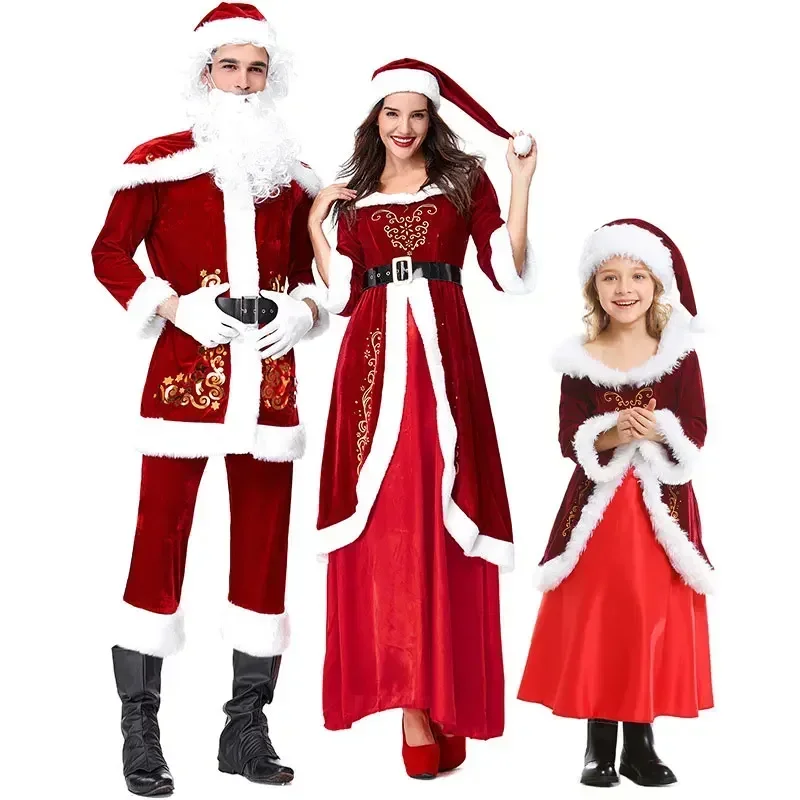 

Deluxe Classic Mrs.Claus Kerst Kostuum Xmas Party Santa Claus Cosplay Vrouwen Rode Jurk Kerst Koningin Carnaval Feestjurk