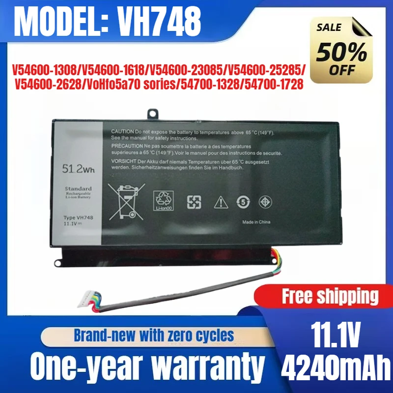 

For Dell VH748 Vostro 5460 5470 5560 14 5439 P41G Laptop Battery