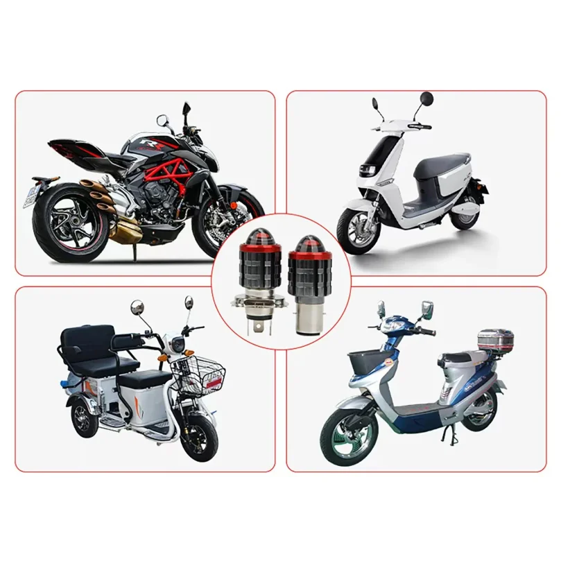 H4 LED Motorcycle H6 LED Moto Motorcycle Headlight white yellow Bulbs Lens High Low Beam Lamp Motorbike Lamp Scooter