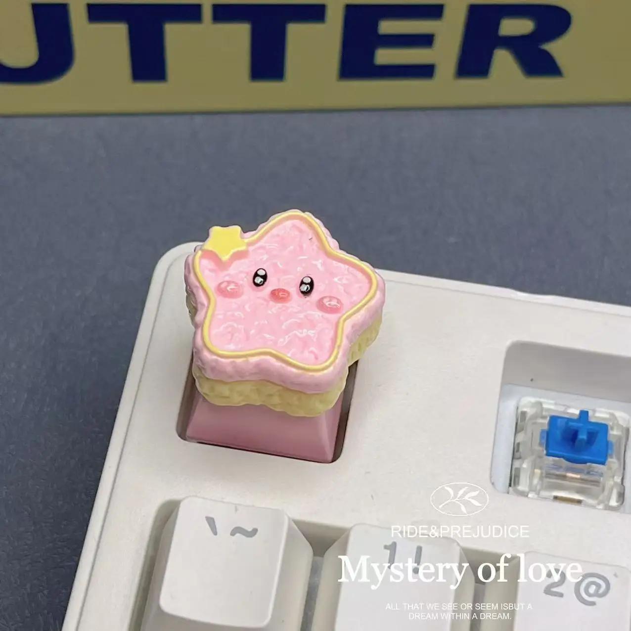 

DIY Cartoon Custom Cute Star Keycaps Bottom Backlit Keycaps Cherry MX Mechanical Keyboard Keycaps Gift Pink Cute Keycaps