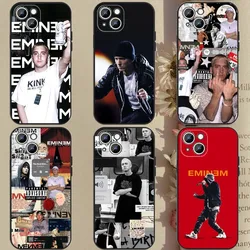 Singer E-Eminem  Phone Case Phone Case For Apple iPhone 15,14,13,12,11,XS,XR,X,8,7,Pro,Max,Plus,mini Silicone Black Cover