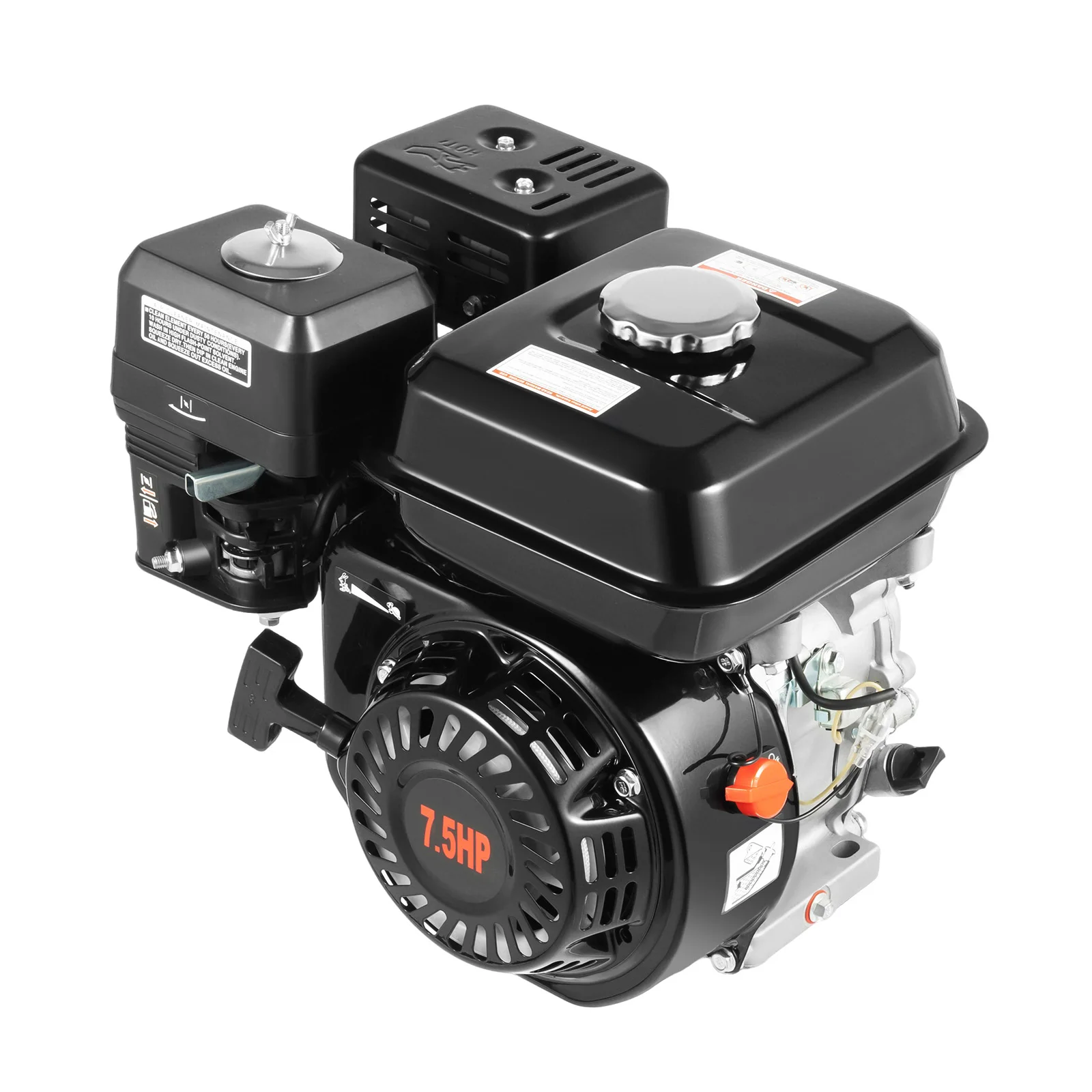 7.5HP 4 Strokes Gas Powered Portable Motor-5100W-Home Back Up Gas Engine Motor Gasoline Kart Engine Air Cooling