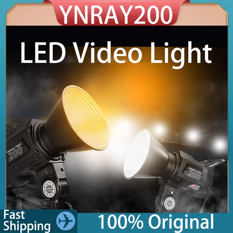 Original YONGNUO YNRAY200 LED Video Light 200W 2700-6500K COB Bowens Mount Fill Light For Facebook Tiktok YouTube Live Stream