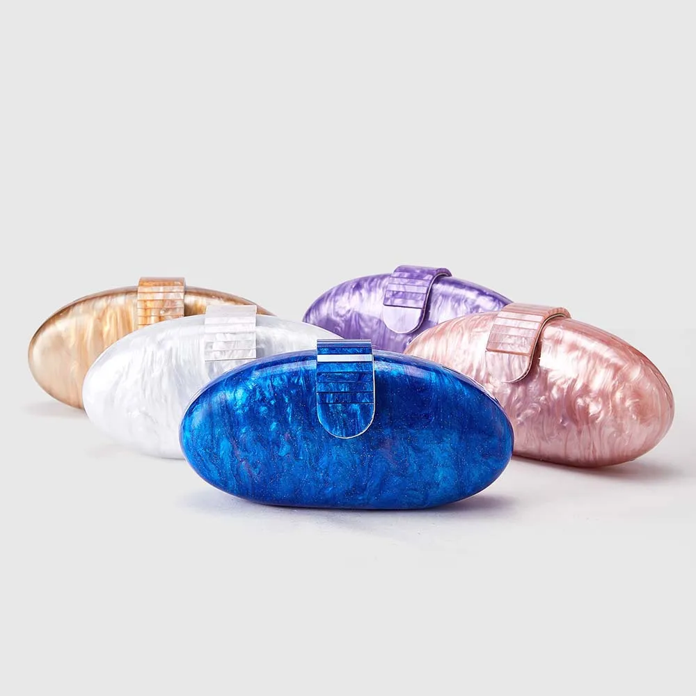 

Fashion Women Shoulder Bag Crossbody Purse Unique Starry Sky Sand Shell Acrylic Handbag for Wedding Party