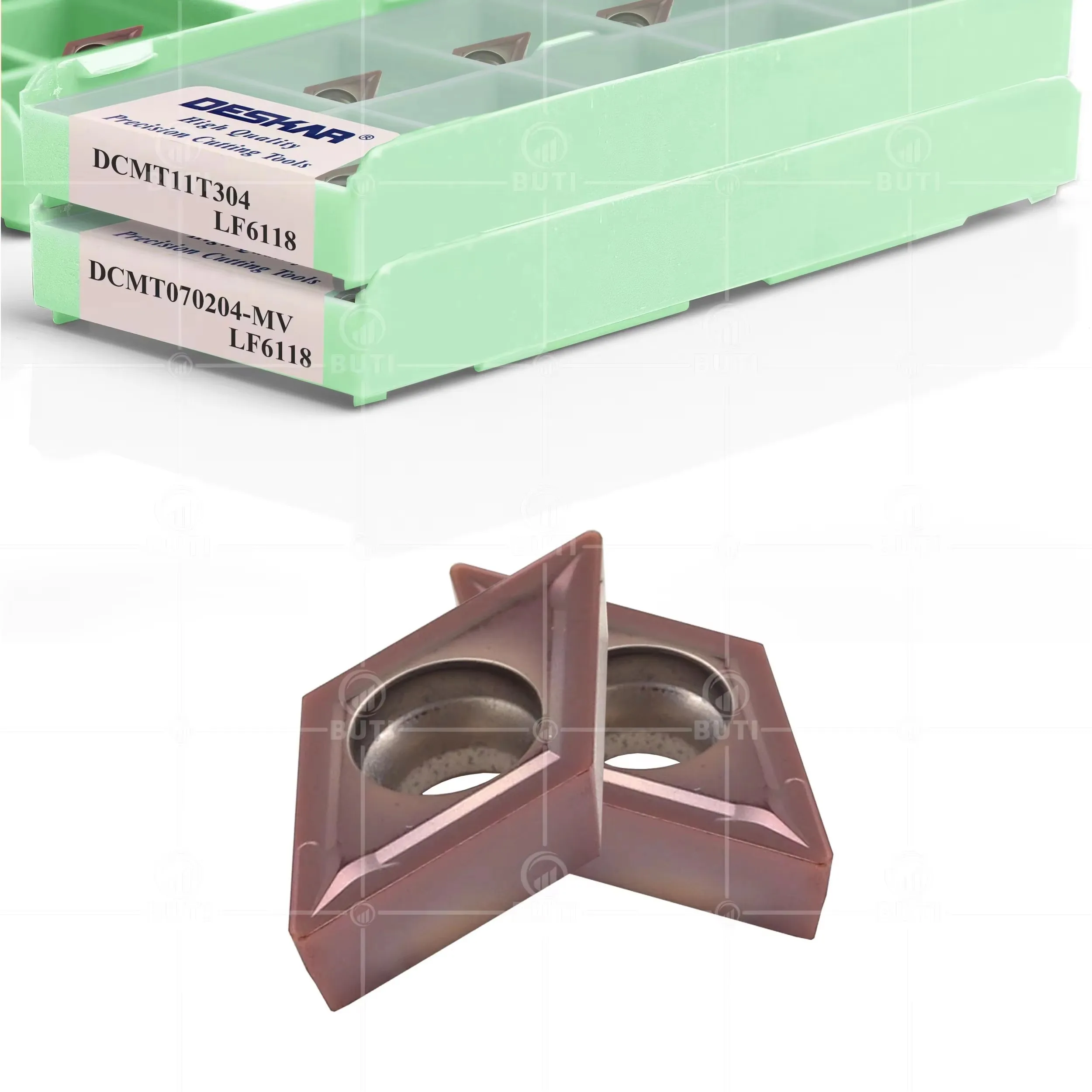 CNC Blade DCMT070204 DCMT11T302-MV Slot type DCMT11T304/08 LF6118 Rhombus Inner Hole Turning Insert Suitable For Stainless Steel