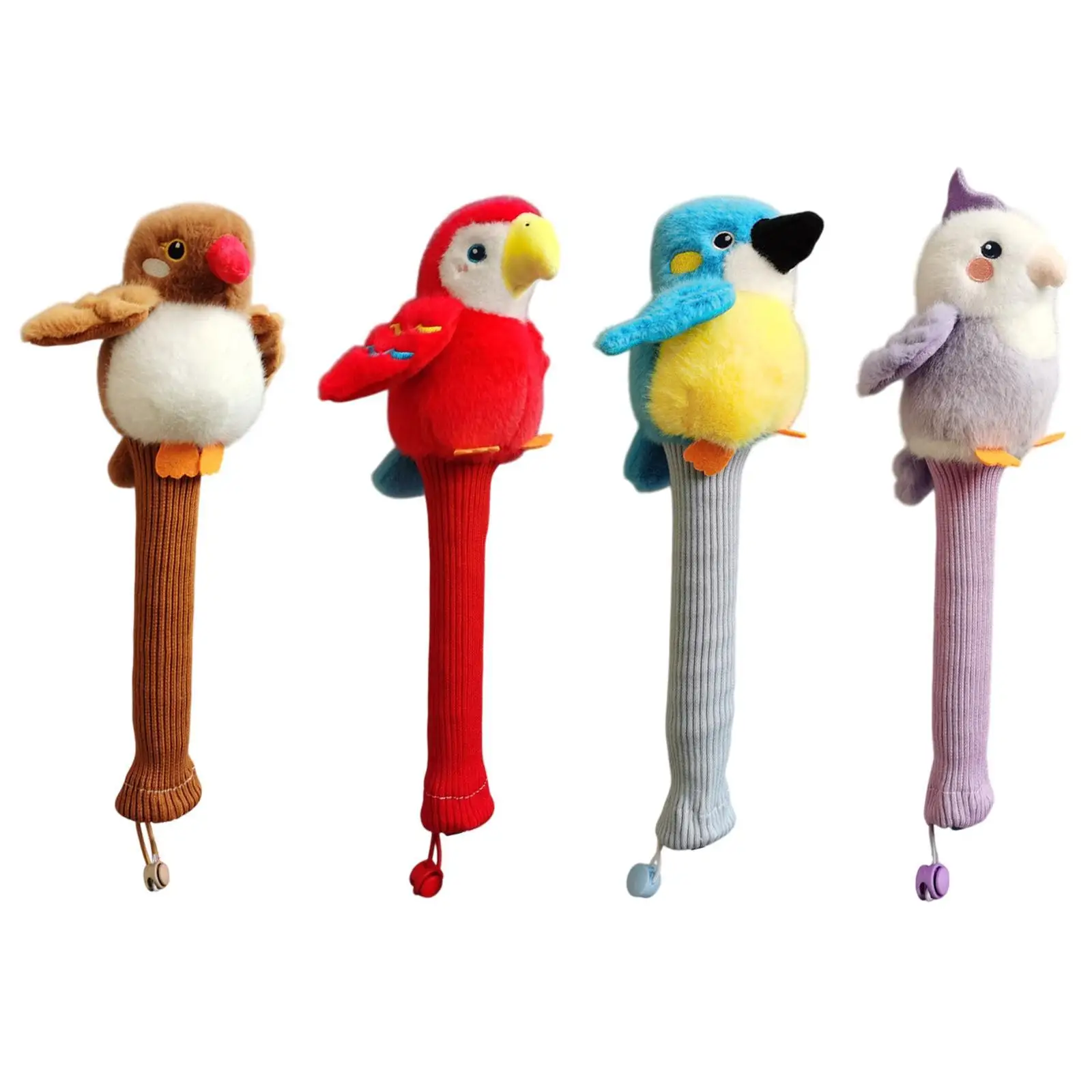 Adorable Cartoon Badminton Racket Handle Cover Fleece Knitted Non Slip Shock Absorbing Overgrip Sweat Proof Protector for Sport