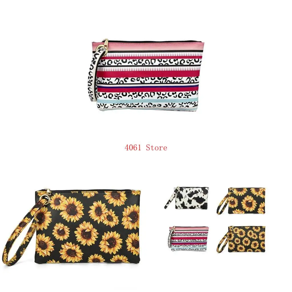 

Womens Multicolor Print Clutch Bag Large PU Leather Evening Handbags