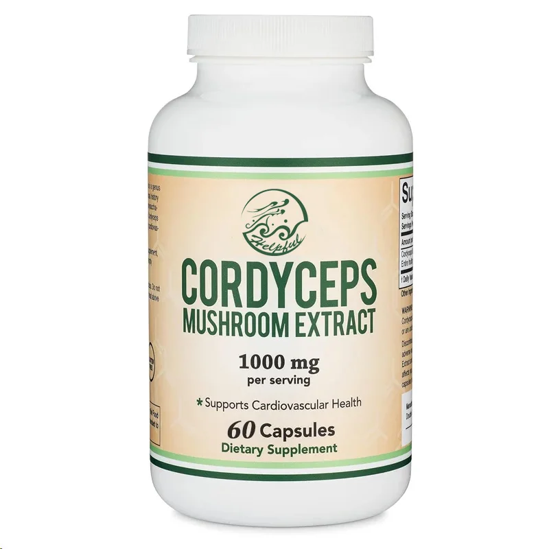 Cordyceps sinensis capsules (Cordyceps sinensis mushroom extract) 60 capsules, 1 month supply, 1000mg to support overall health