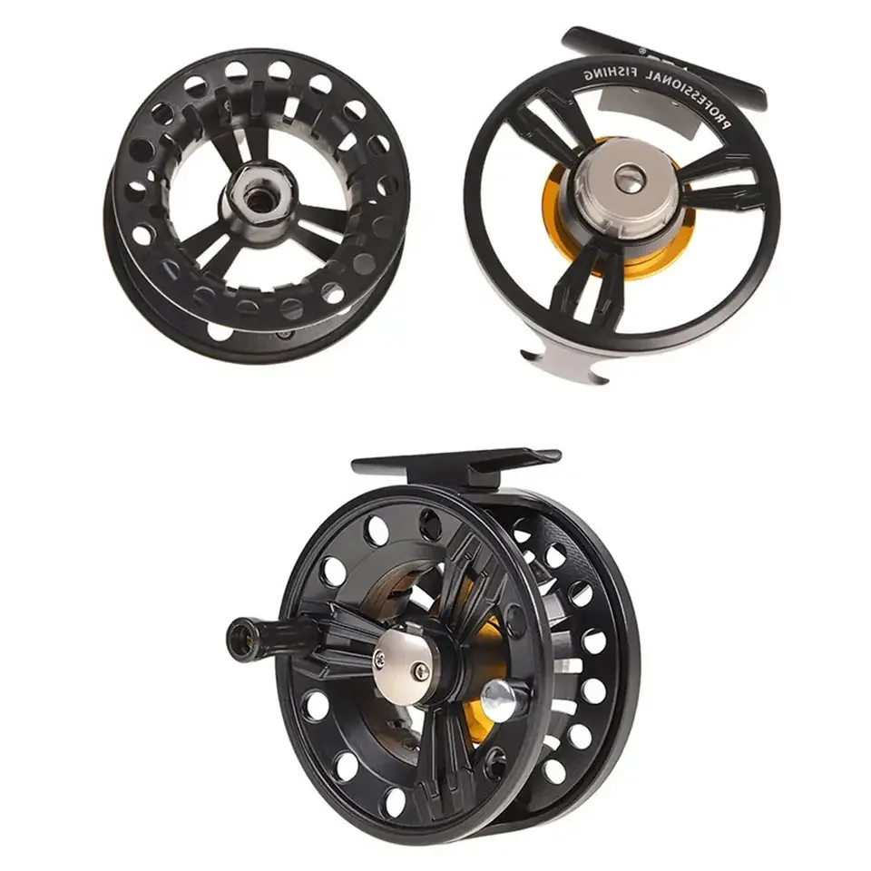 27293 LEO [FB75 Metal Fly Fishing Wheel Fly Fishing Wheel Raft Wheel, Release Front Wheel, Fishing Tackle