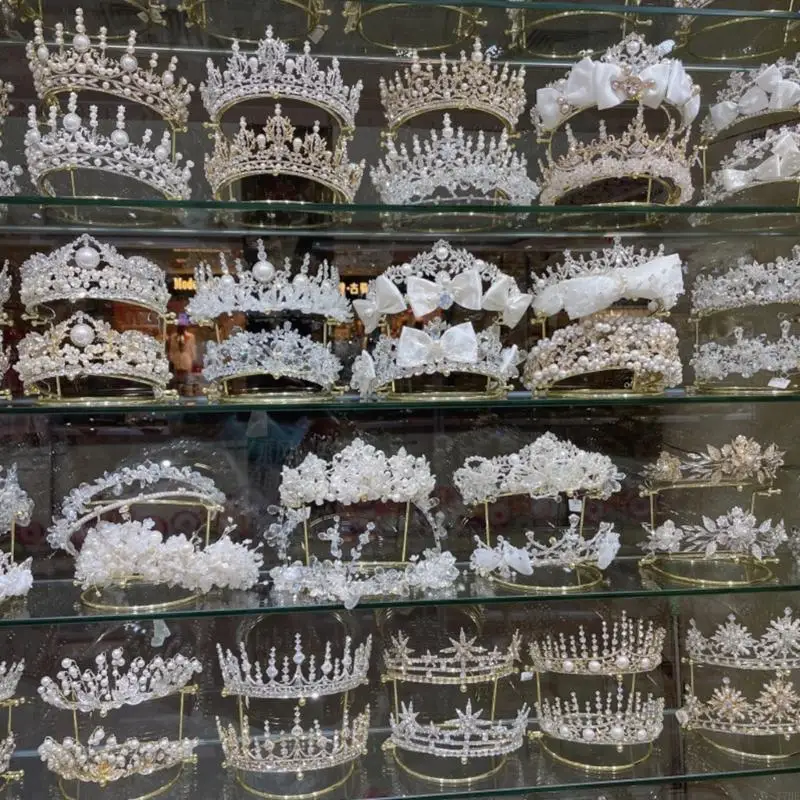 

77HE Bride Crown Headband Support Holder Princess Beads Crown Dsiplay Rack