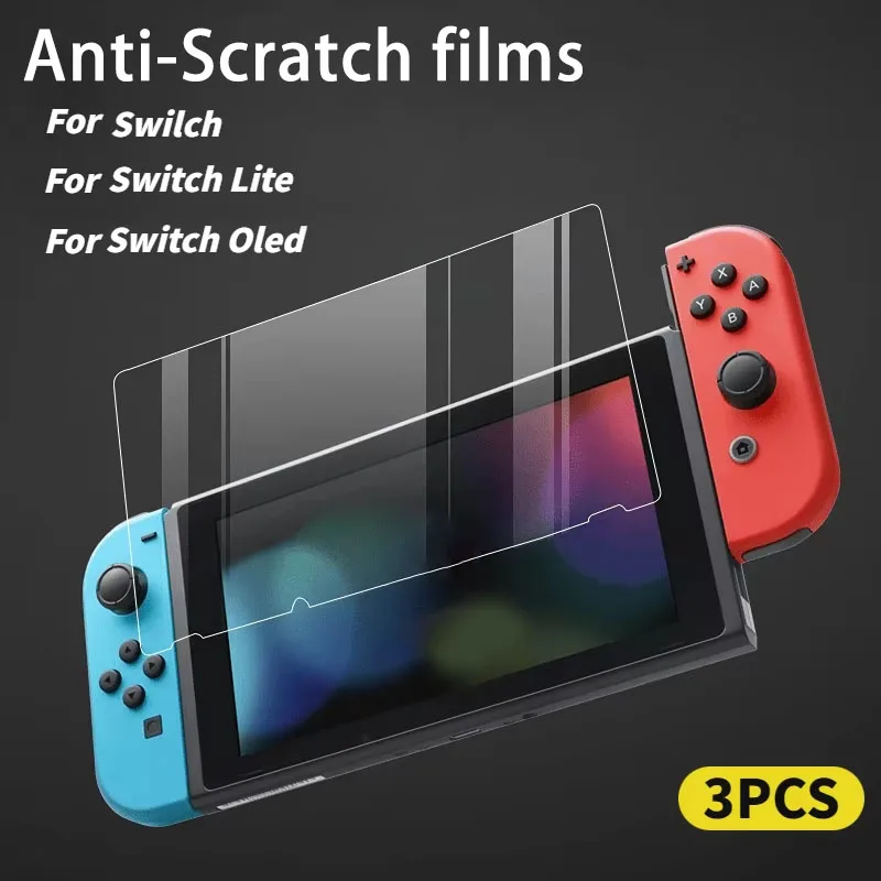 

For Switch Oled Lite Screen Protector Anti-Scratch films Protective Cover NS LCD Screen Protect Skin Tempered glass