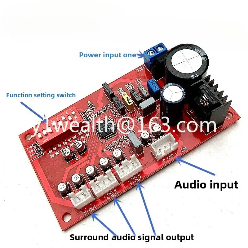 QS7785CF Audiophile 5.1 channel virtual surround sound processing board single power supply