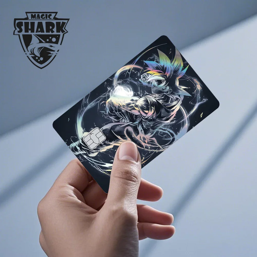Magic Shark Anime Goku Vegeta Trunks Laser Holographic Shinny Skin Cover Aufkleberfolie für Debit-Kreditkarte – Detail 15