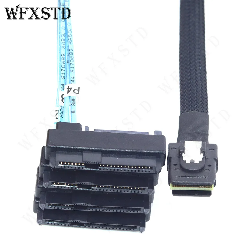 SFF-8087 to 4 SFF-8482 1M 36Pins Mini SAS Connectors 29+15P Connectors SATA 3FT Power Cable Adapter