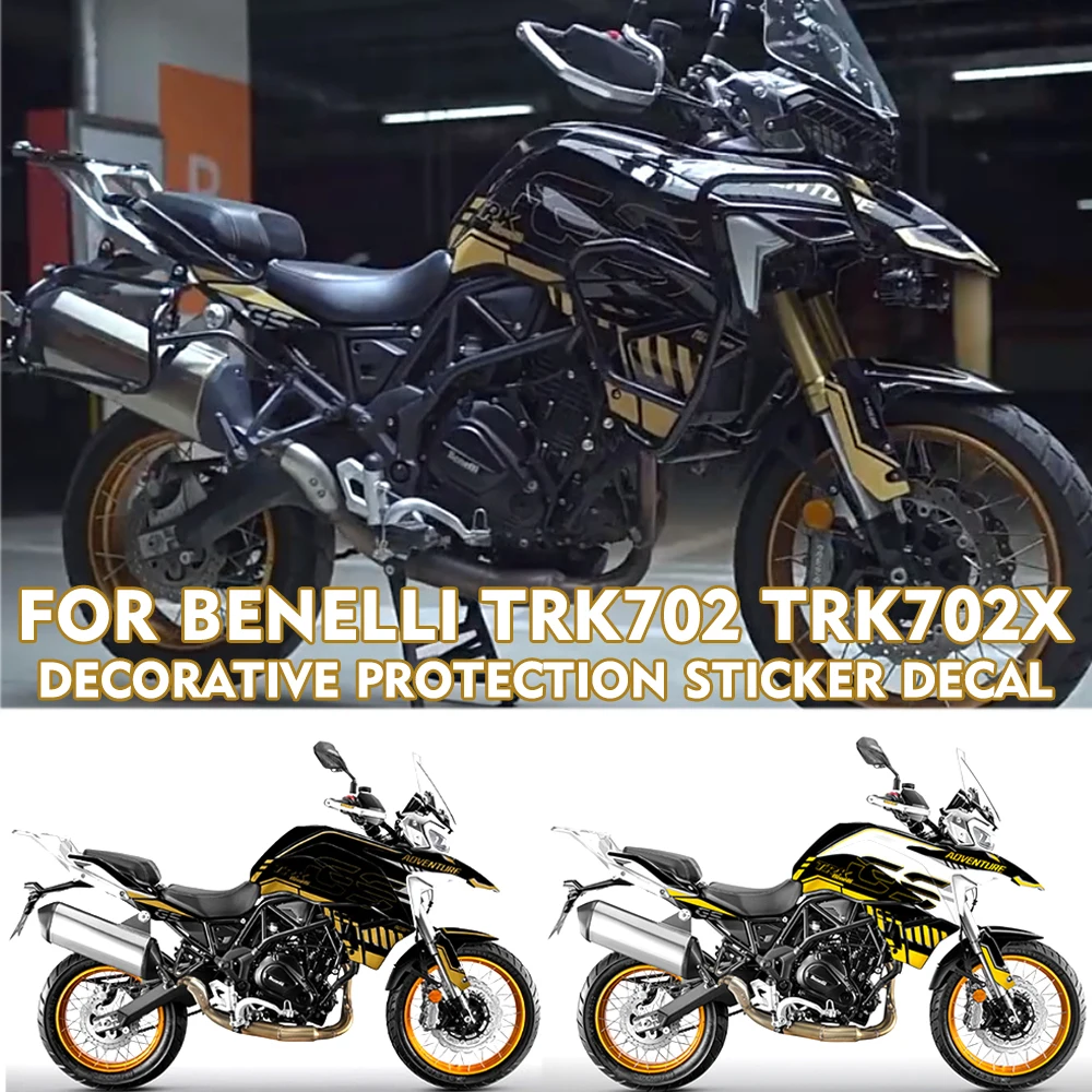 

For Benelli TRK702 TRK702X TRK 702 702X Motorcycle Refit Full Body Sticker Fuel Tank Side Decal Protector Decoration Set Sticker