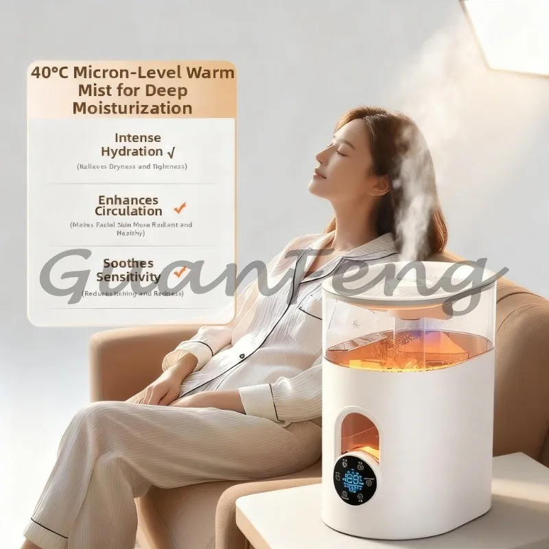6L Hot and Cold Spray Humidifier, Ultra-quiet Desktop Air Humidifier, Automatic Shutdown and Night Lighting, Suitable