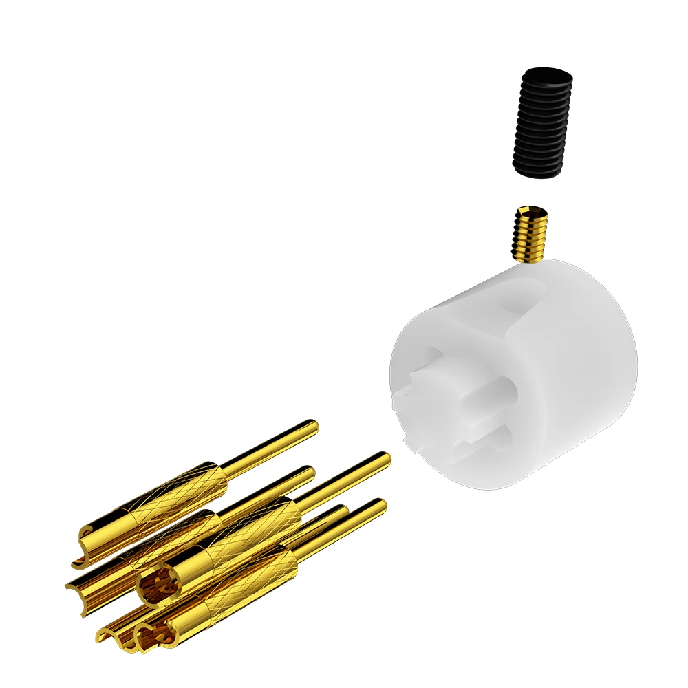 Monosaudio 5pin din macho plug conector de cobre puro alta fidelidade áudio diy turntable tonearm 24k ouro ródio chapeado adaptador di92g