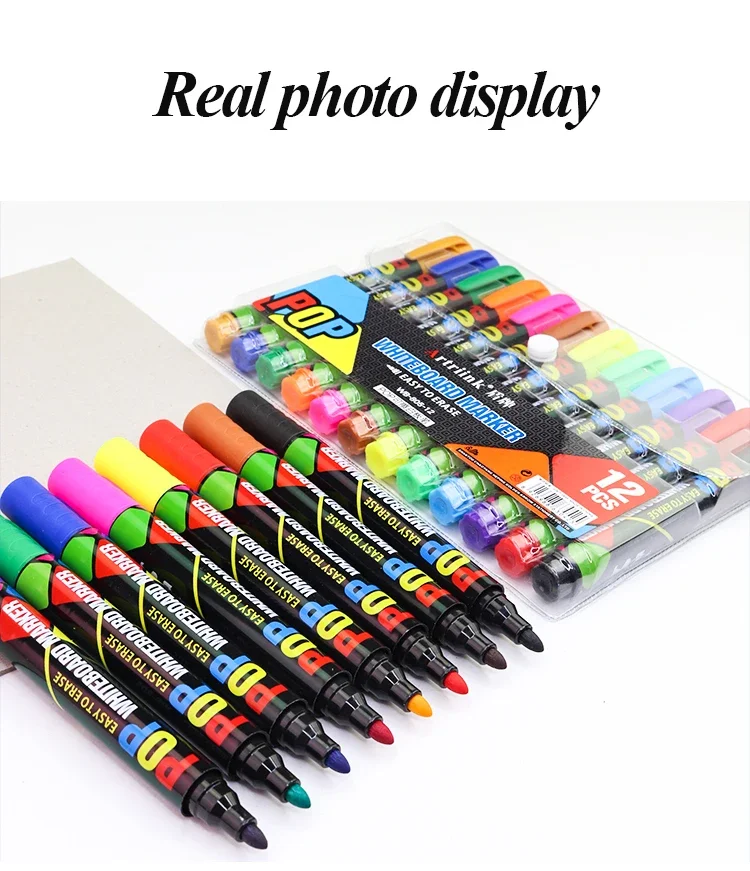 Artriink löschbare Whiteboard-Marker, 8 Farben / 12 Farben, Nachfülltinte, für Büro, Schule, Zuhause, Schüler, Kinder, Zeichenstift, Kunst – Detail 8