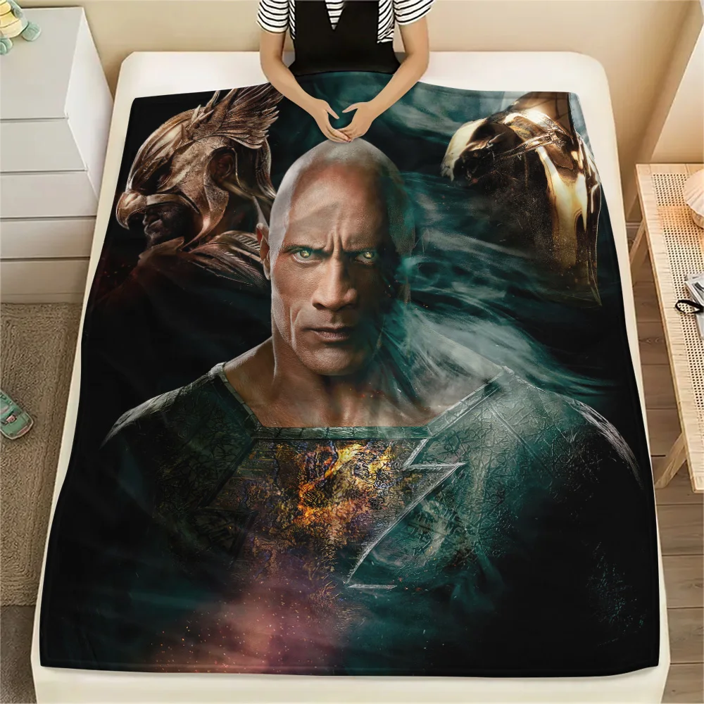 Black Adam Flanelldecke, weiche, bequeme Decke für Zuhause und Schlafzimmer, tolles Geschenk für DC-Fans, geeignet für Sofa und Lounge.