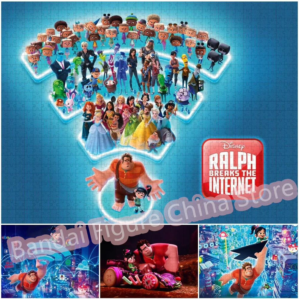 300/500/1000 Stück Disney Puzzle Ralph bricht das Internet Cartoon Druck Puzzle Weihnachten Geburtstag Geschenke Familien spiel Spielzeug