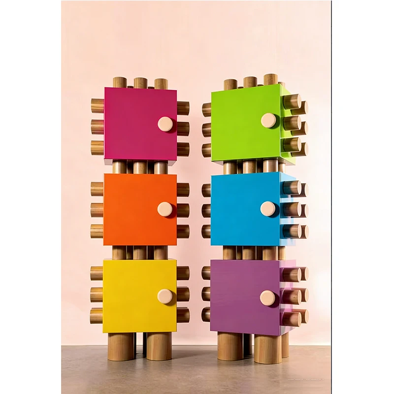 eo-Stackable Modular Storage Cabinet Customizable Living Room Bedroom Organizer Home Multi-Functional Shelving Unit^