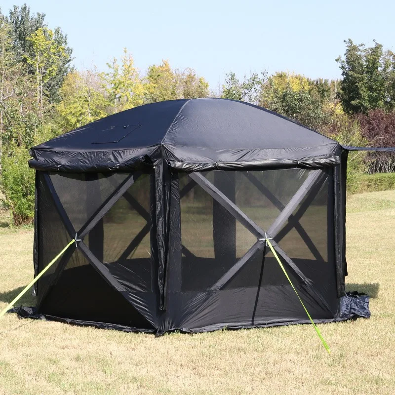 Black tent outdoor tent camping equipment mosquito proof pergola sun protection