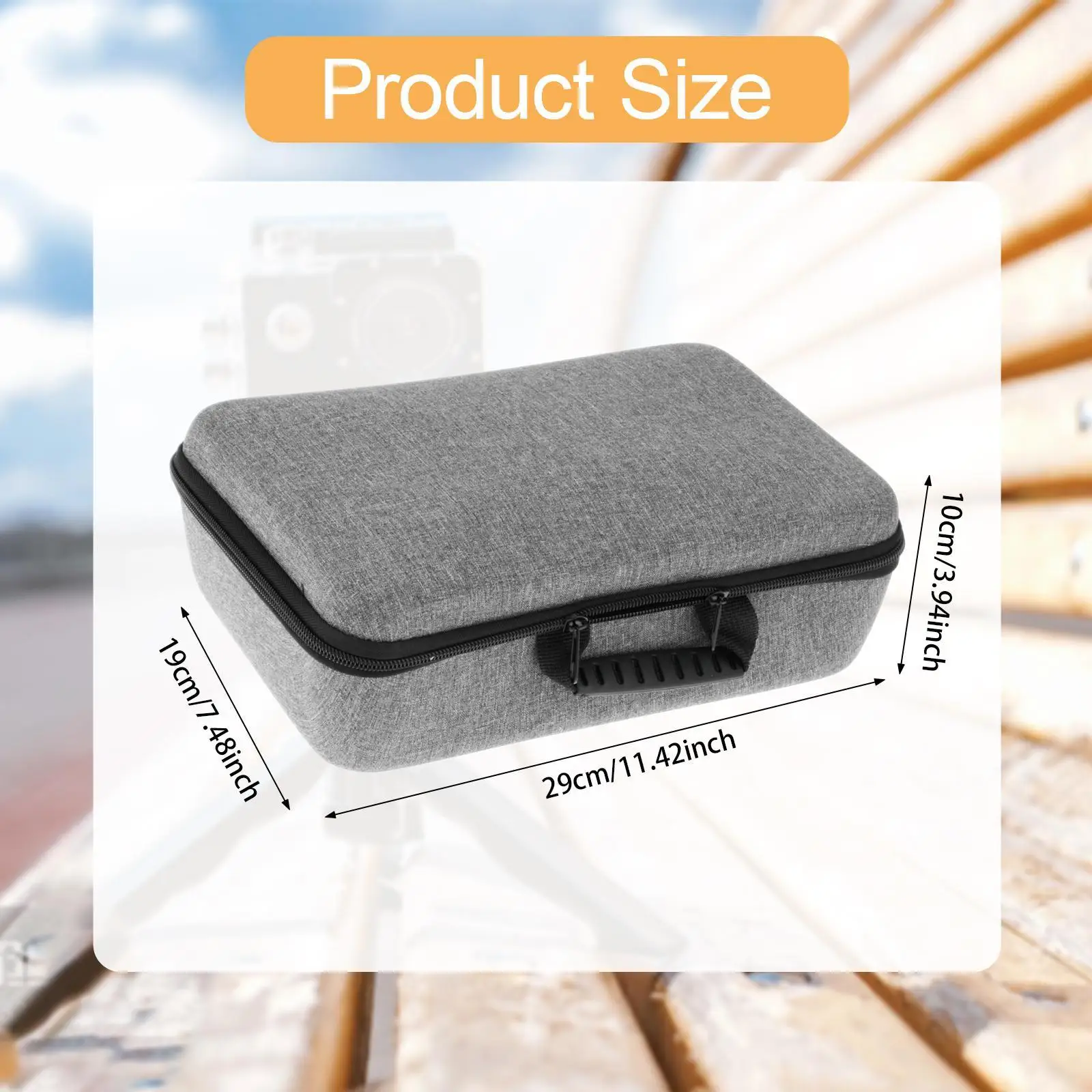 Instrument Tool Box Portable Impact Resistant Suitcase Zipper Closure Multifunctional Dustproof with Handle Travel Carry Case