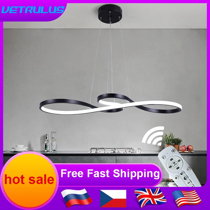 Modern Chandelier Pendant Light Acrylic Note Dimmable Led Ceiling Lamp Minimalist Dining Living Room Hotel Decor Hanging Fixture