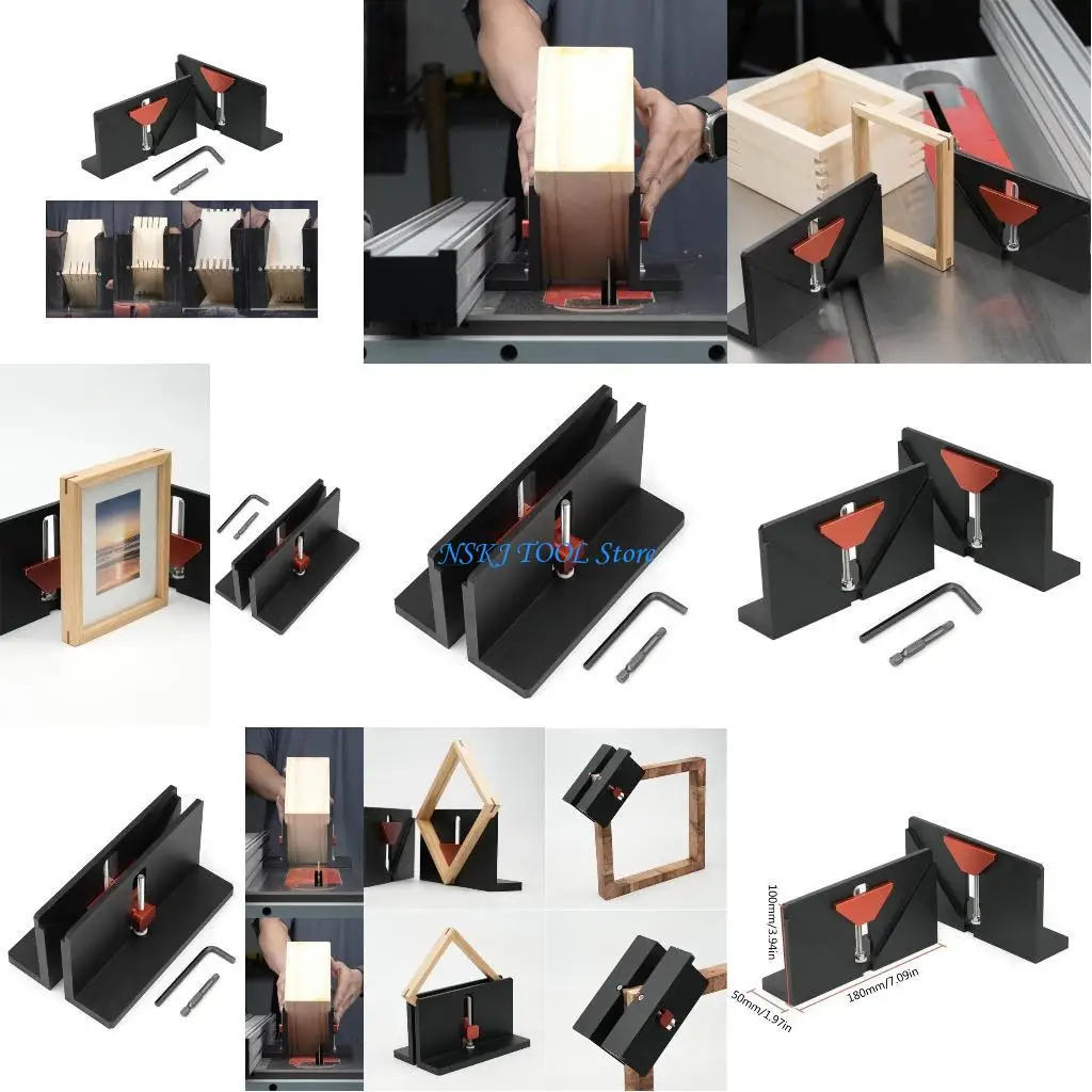 

L8RC Drawer Slide Jig Powerful Right Angles Clamp for Furniture Making Drawer Clip