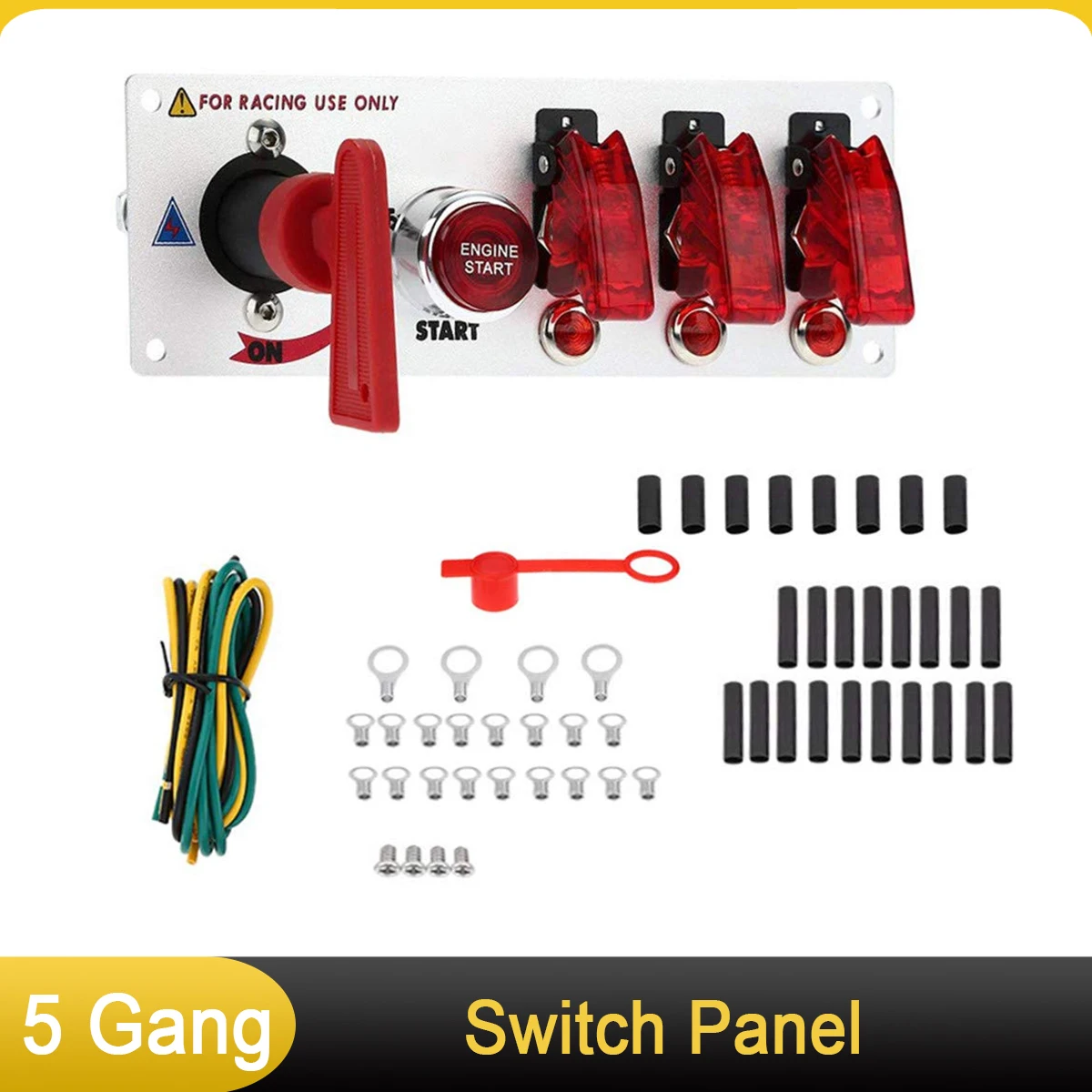 

Панель переключателя зажигания 12 В для переключателей зажигания гоночного автомобиля с кнопкой запуска двигателя для гоночных автомобилей, спортивных соревнований
