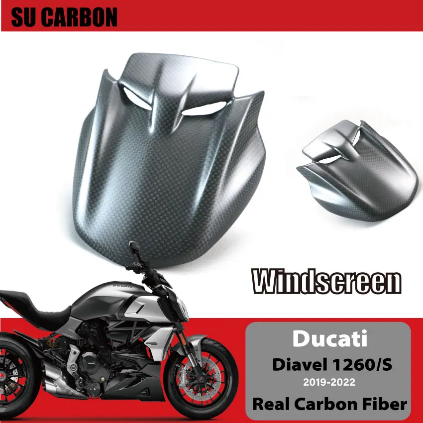 100% Real Carbon Fiber For Ducati Diavel 1260 /S 2019-2022 Motorcycle Accessories Windscreen Upper Instrument Panel Cover